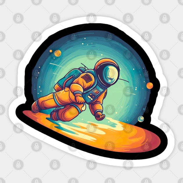 Exploring the Cosmos - Astronaut Space Exploration Sticker by PlutoOrigins